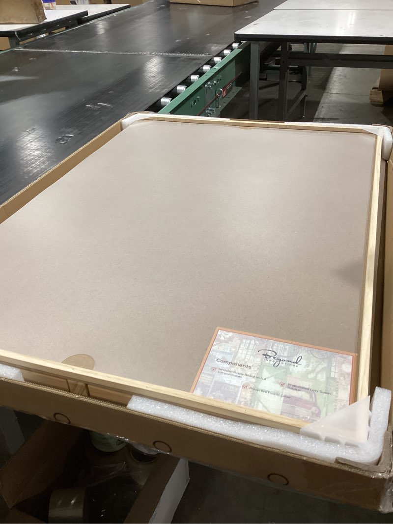 Condition photo showing Good Condition for 1000 Piece Rotating Puzzle Board with Drawers and Cover - 4 Drawers, Wooden Jigsaw Puzzle Table | 30” X 22”| Jigsaw Puzzle Board - Portable Puzzle Tables for Adults and Kids by Beyond Innoventions