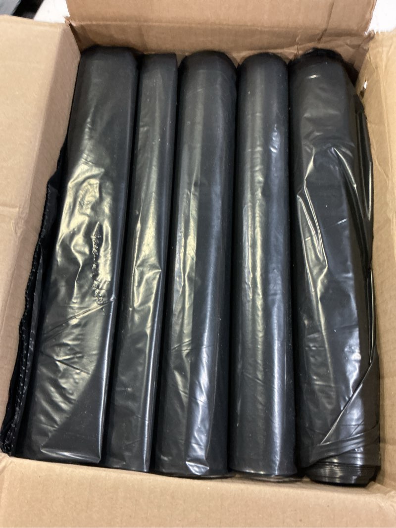 Condition photo showing Good Condition for plasticplace 95-96 gallon garbage can liners heavy duty 1.5 mil black trash bags tear-resistant outdoor garbage bags for rollaway bins large 61" x 68" industrial-strength waste bags (25 count) black 1 count (pack of 25)