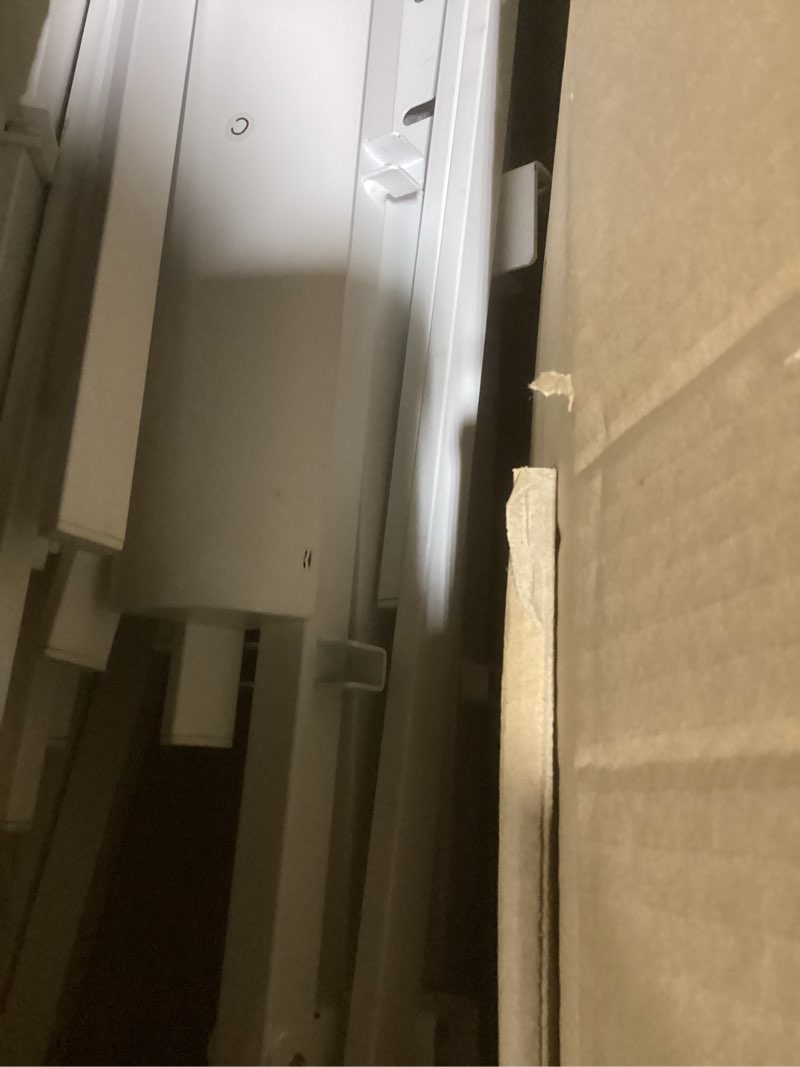 Condition photo showing Good Condition for 12 inch full bed frame, platform bed frames with metal gaskets, anti-slip mattress stopper, no box spring needed, heavy duty steel slat support, round corner leg, easy assembly, white full 12 inch