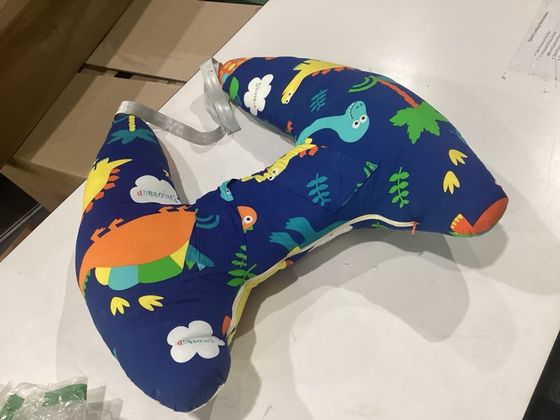 Condition photo showing Good Condition for generic car seat belt pillow and adjuster kit for kids, travel pillow headrest neck support cushion seatbelt cover and safety strap protection pad for body protector rest (dinosaur)
