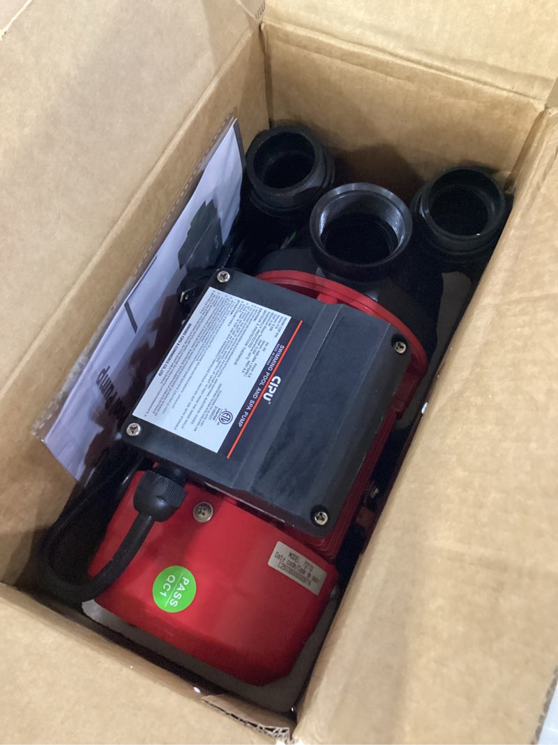 Condition photo showing Good Condition for cipu 1/4 hp above ground pool pump, 2220 gph pool filter pump replacement with hose adapters, 115v self-priming swimming pool pump for sand filter systems and frame pools