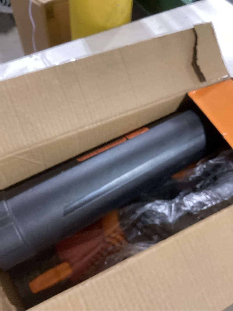 Condition photo showing As Is for ALLOYMAN 13AMP Corded Electric Leaf Blower, 800CFM 140MPH Powerful Plug-in Blower, Lightweight & Portable Electric Leaf Blower for Lawn Care, Patio Cleaning, Yard Dust & Fallen Leaves 800CFM Corded leaf blower