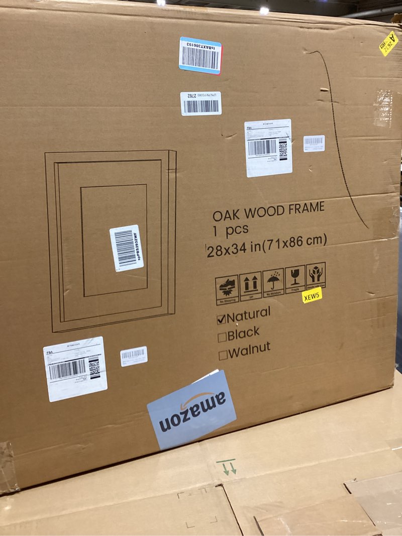 Condition photo showing New/Like New for 4x4 Picture Frame, Solid White Oak Wood Frame 4 by 4, 4 x 4 Square Photo Frame with Tempered Real Glass, Rustic Wooden Frame 4"x4" for Wall & Tabletop Display, Natural Color, Set of 2 Oak 4x4 - 2P