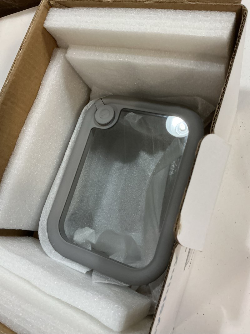 Condition photo showing Good Condition for (incomplete , only 1) glass food storage containers with silicone glass lids, stainless steel salad dressing containers, leakproof food containers set, 4-pack 12-21-35-50 oz?grey?