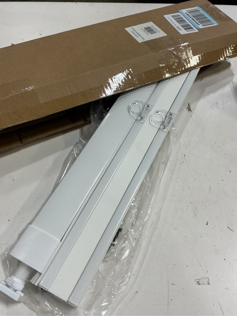 Condition photo showing Good Condition for lazblinds no tools no drill cordless cellular shades, top down bottom up (tdbu) honeycomb shades for home, light filtering thermal insulation blinds for windows, 23" w x 48" h, white light filtering - white 23" w x 48" h