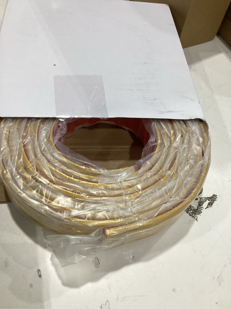 Condition photo showing New/Like New for Peel and Stick PVC Crown Molding Trim Flexible Molding Trim 13.1 ft x 1.8" Self Adhesive Wallpaper Wall Border Mirror Frame Baseboard Cabinet for Home Decor Edge Background(Champagne Gold) 13.1 ft X 1.8" Champagne Gold