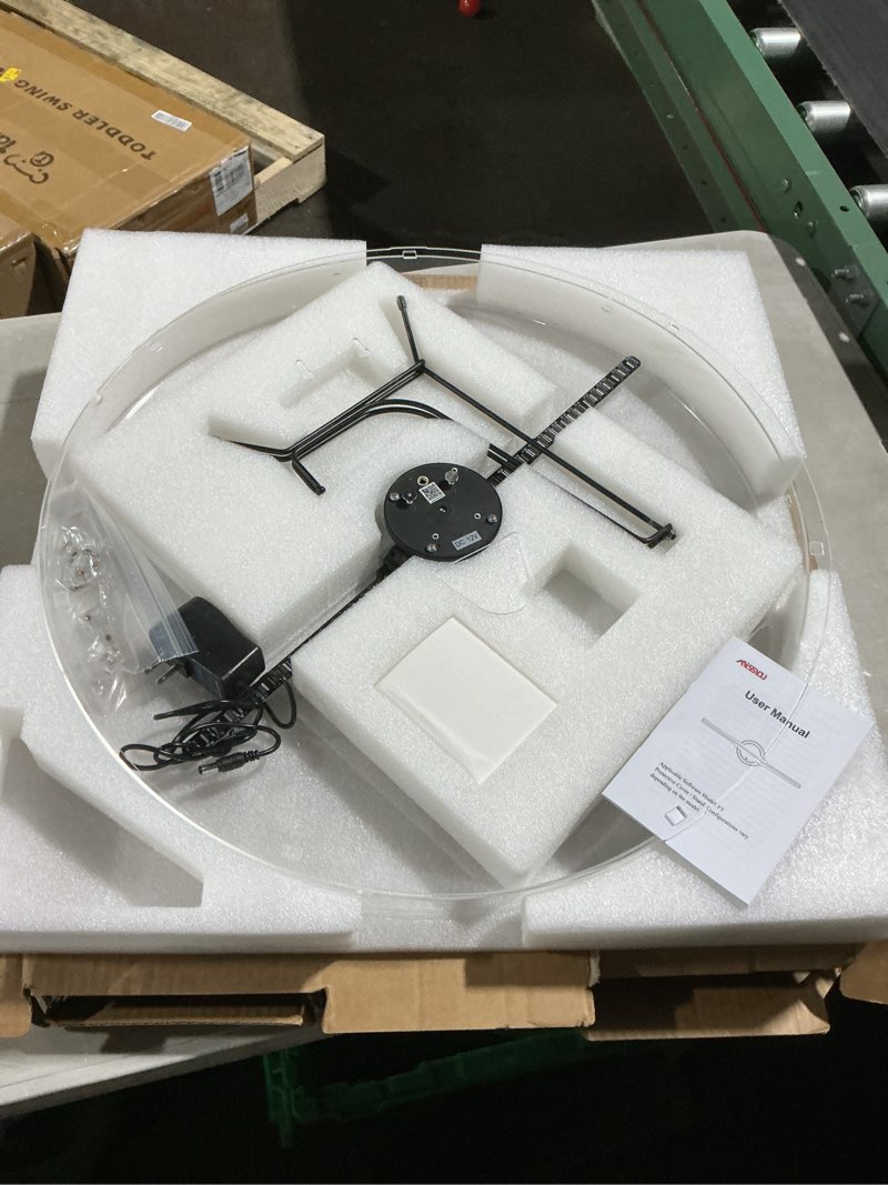 Condition photo showing Good Condition for 19.7-inch 3d hologram fan with wifi app and bluetooth, 528 high-brightness leds, remote, tf loop playback, wall or stand mount for retail windows trade shows restaurants bars