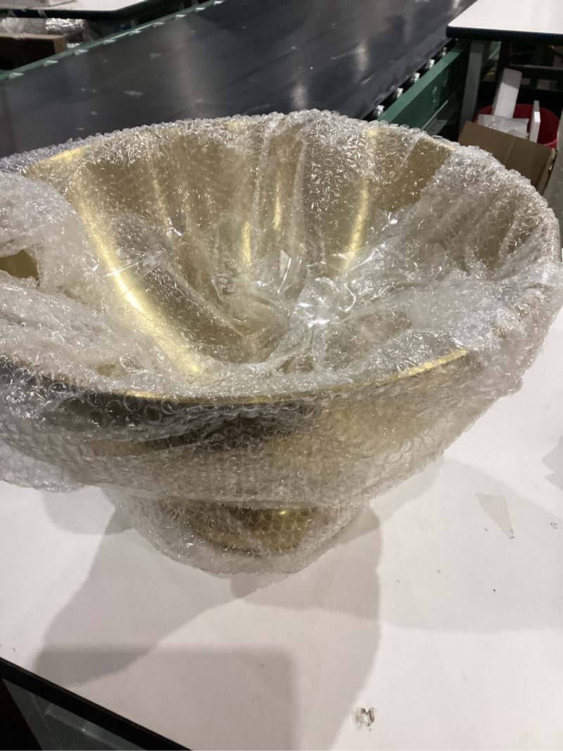 Condition photo showing As Is for french urn planter, pot, european rustic flower arrangement, flower pot, flower planter for bedroom, living room, 20cm light gold