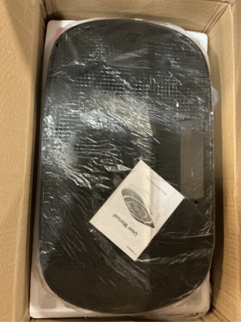 Condition photo showing Good Condition for merach vibration plate exercise machine, curved vibration plate for lymphatic drainage weight loss, vibrating plate with real-time calorie tracking on led display, workout equipment for home women men black