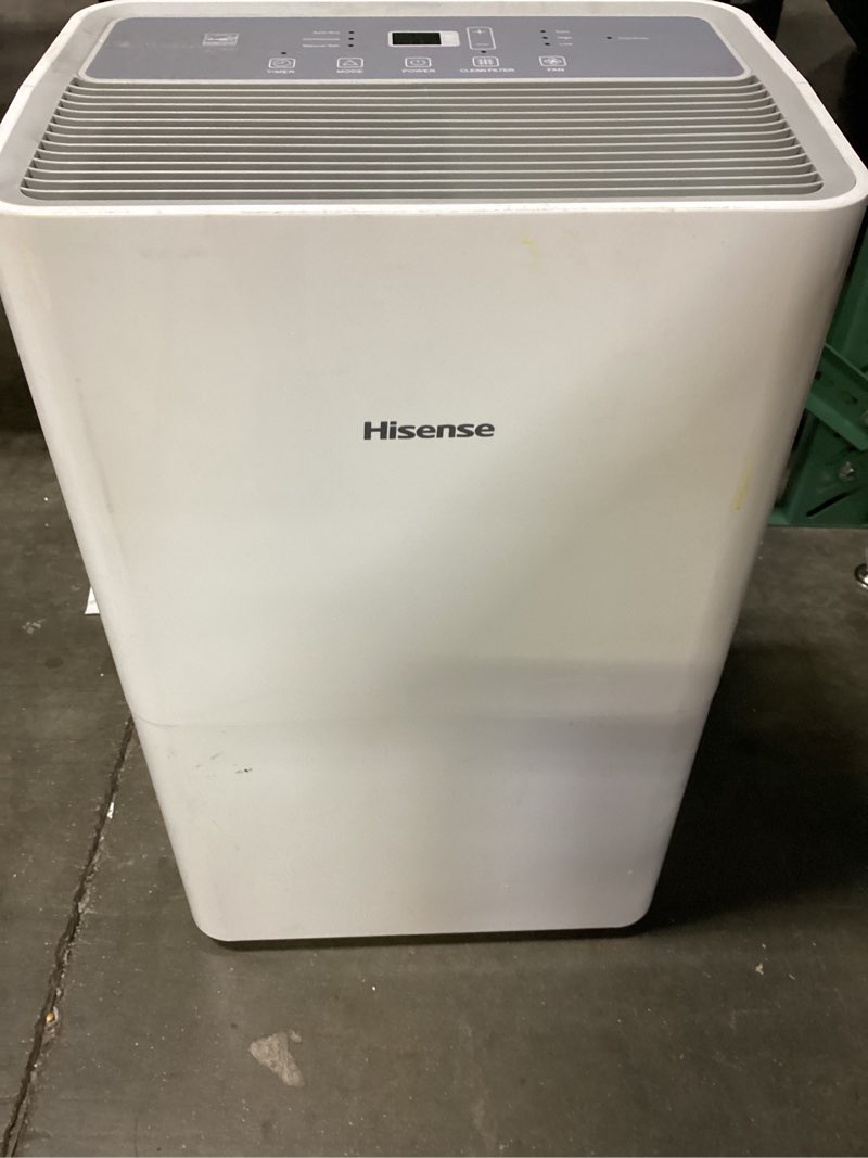Condition photo showing Good Condition for hisense 50 pint portable dehumidifier, energy efficient quiet humidity absorber moisture extractor for bathroom bedroom garage attic large home house crawl space closet