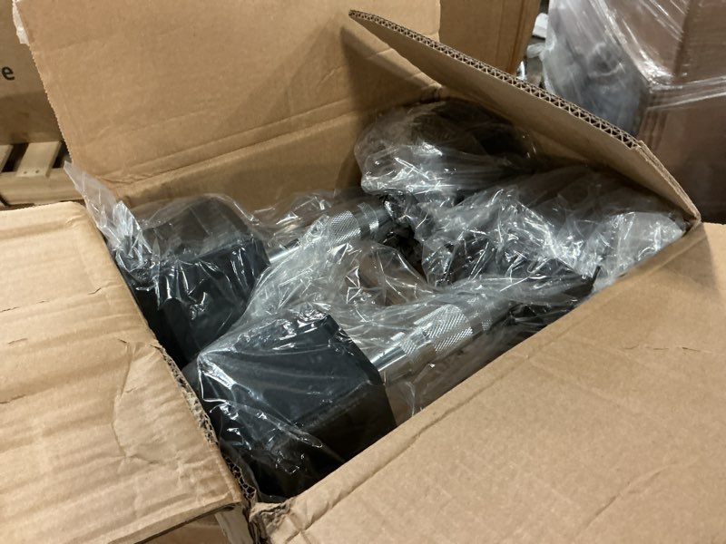 Condition photo showing New/Like New for fitrx 10lbs rubber hex dumbbell set – solid steel handles  durable rubber coating  anti-roll weights for fitness  pair