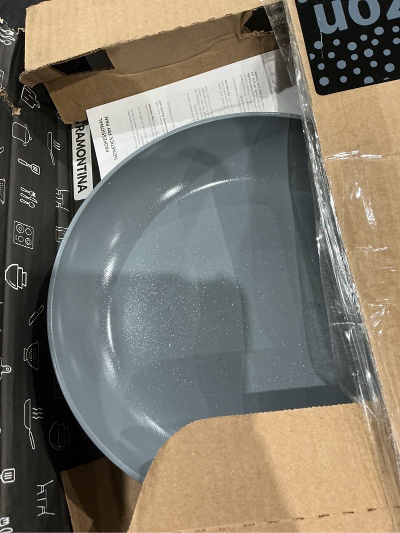 Condition photo showing New/Like New for greenpan valencia pro hard anodized healthy ceramic nonstick 10" frying pan skillet, pfas-free, induction, dishwasher safe, oven safe, gray 10" frying pan skillet gray