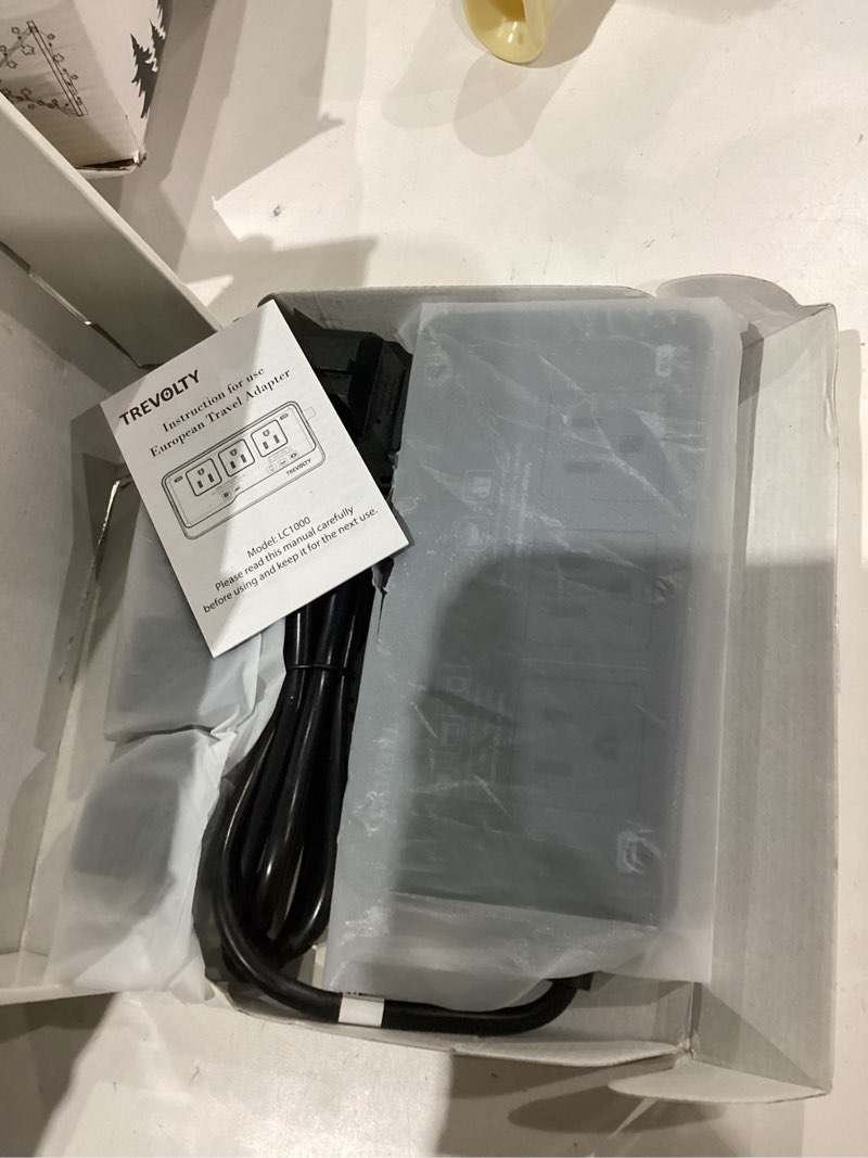 Condition photo showing As Is for 2000W Voltage Converter US to Europe, 7-in-1 220V to 110V Converter Combo with 3 AC Outlets, 2 USB & 2 Type-C Ports, Power Converter Adapter EU/UK/IT/AU Plugs (Black)