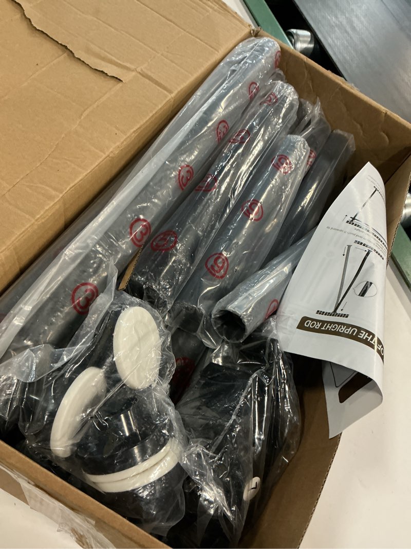 Condition photo showing New/Like New for AKTOP Room Divider Curtain Rod, No Drilling Privacy Room Separator for Space Partition, 4-10.5ft(H) 29-73”(W) Adjustable Heavy Duty Floor to Ceiling Wall Divider Tension Rod for Room Separation, Black