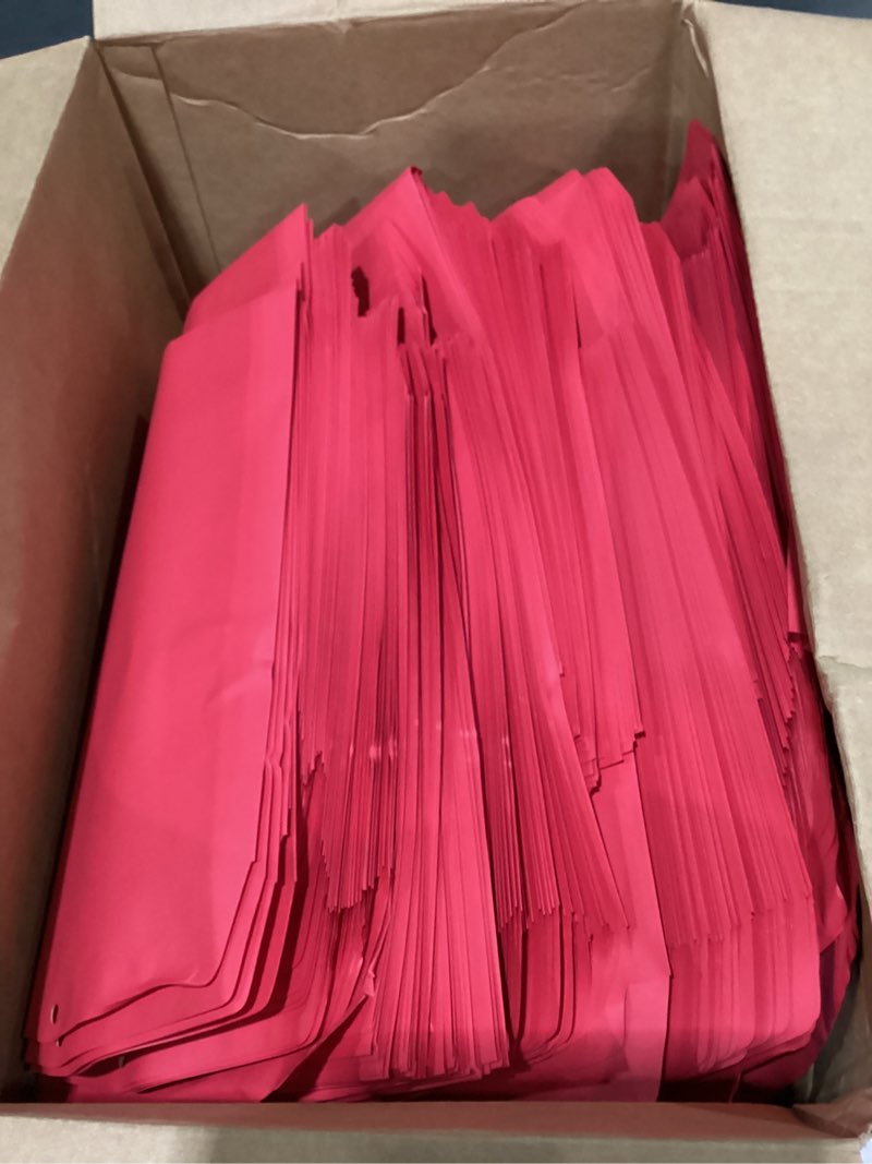 Condition photo showing New/Like New for ** RED NOT BLUE ** JAM PAPER 10 x 13 Open End Catalog Colored Envelopes with Clasp Closure - RED Recycled - Bulk 500/Box Pack of 500 RED