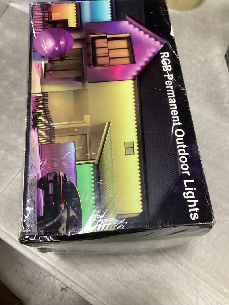 Condition photo showing New/Like New for Nexillumi Permanent Outdoor Lights for House, 200ft Smart RGB LED Lights Outside with 16 Million DIY Colors, IP67 Waterproof Eternity Eaves Lighting for Christmas Halloween Holiday Daily Decorations