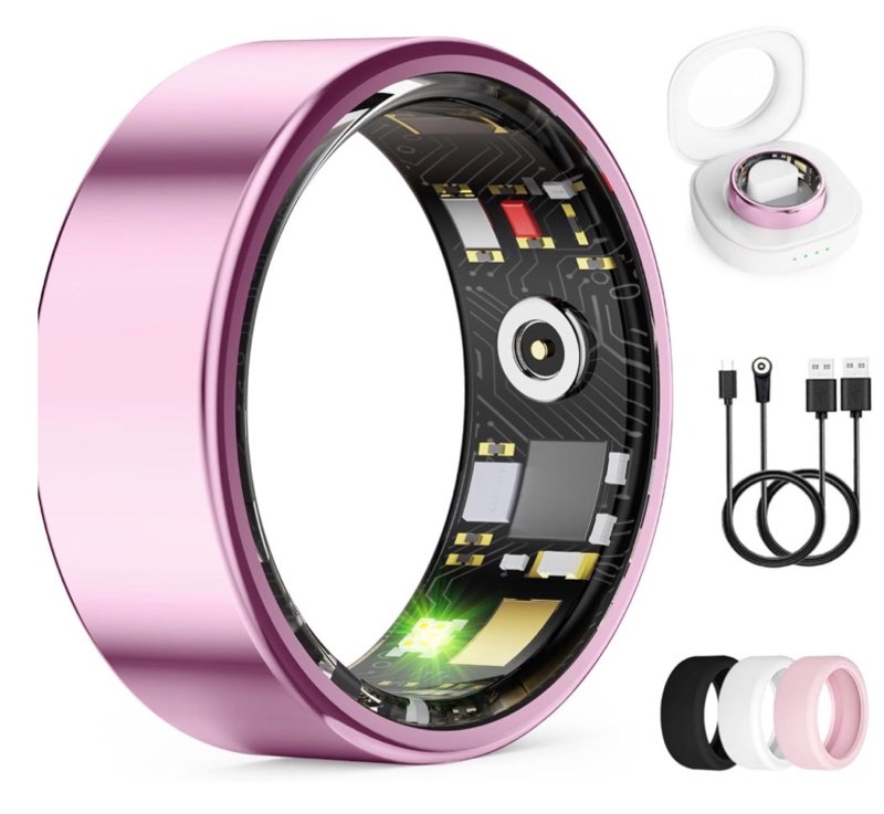 smart ring for women & men, health monitoring ring with heart rate, blood oxygen,blood pressure, ip6