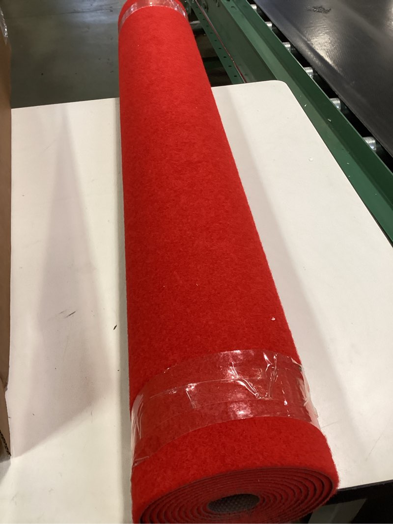 Condition photo showing New/Like New for PBHEPJ 3ft x 10ft Red Carpet Runner for Party, TPR Rubber Backed Red Rug, Non-Slip,Extra Thick, Wedding and Events Decorations, Reusable