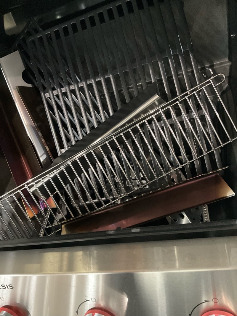 Condition photo showing As Is for weber genesis e-315 black 3 -burner liquid propane gas grill