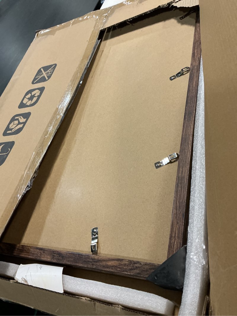 Condition photo showing Good Condition for Jersey Frame Display Case for Football,Solid Wood Shadow Box with PET Transparent Protection,Three Photo Frame for Baseball, Basketball,Boxing, Hockey, Uniforms - Black Walnut Finish MAT-1- Black Walnut Finish