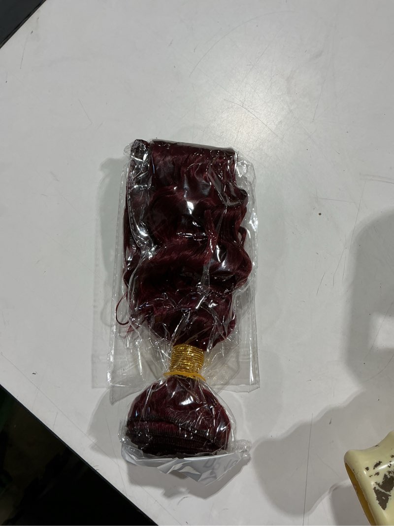 Condition photo showing Good Condition for burgundy deep wave human hair bundles 16 inch #99j wine red deep wave single bundle human hair unprocessed native virgin hair 100g total 1 hair extensions double weft for women #99j burgundy d 16 inch