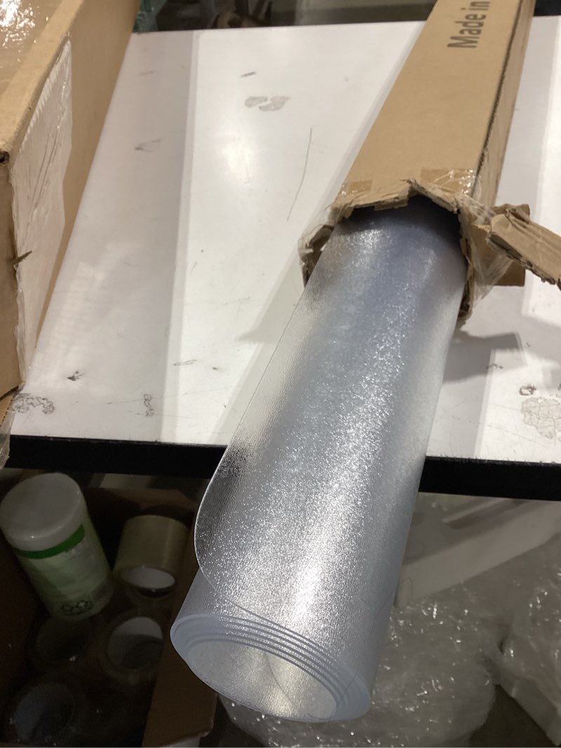 Condition photo showing Good Condition for Clear Chair Mat for Hard Floors, Heavy Duty Anti-Slip Plastic Mats Wood/Tile Protector for Rolling Chair, Home & Office Use (36" x 48" Rectangle)