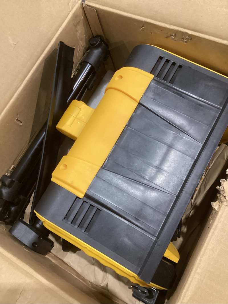 Condition photo showing As Is for 14" cordless snow shovel electric snow blower with 4.0ah 21v battery brushless motor for makita 18v battery plow snow thrower powered pusher portable winter removal for driveway/steps/patio/sidewalk 14" snow shovel