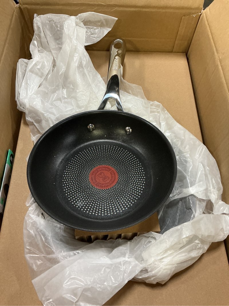 Condition photo showing As Is for t-fal jamie oliver cooks direct, stainless steel non-stick frying pan 3 pcs set (20/24/28cm) (8/9/11 inches) with induction nonstick stainless steel 3-piece