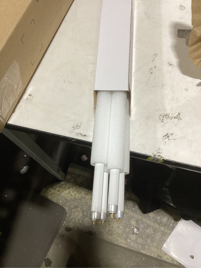 Condition photo showing New/Like New for Bluex Bulbs - 4 Pack F14T5/841 14W 22 Inch T5 Fluorescent Tube Light Bulb 4100K Cool White Mini Bi-Pin (G5) Base Straight Tube Light Bulb