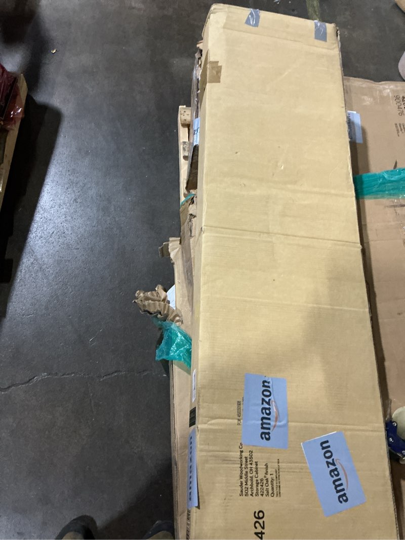 Condition photo showing Good Condition for Sauder HomePlus Storage Cabinet/ pantry cabinets, Salt Oak finish