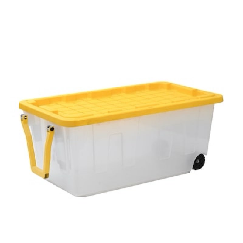 Project Source Commander X-large 40 -Gallons ( 160 -Quarts ) Clear Heavy Duty Rolling Stackable