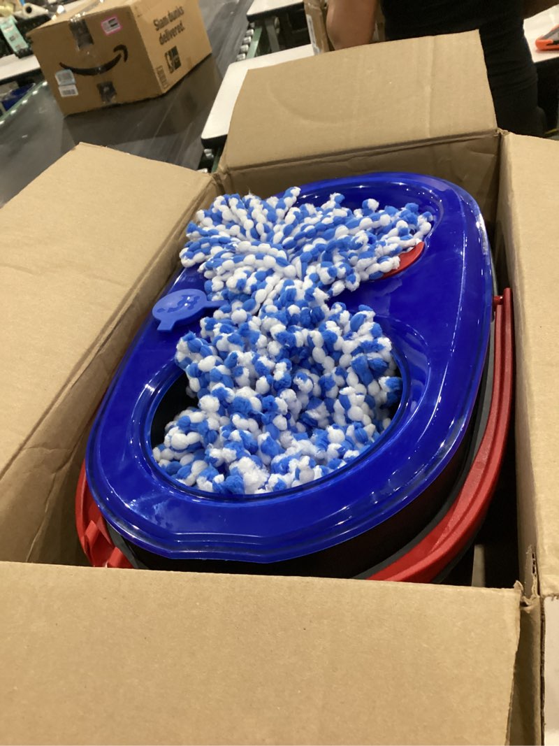 Condition photo showing As Is for o-cedar rinseclean spin mop & bucket system + 2 extra mop heads | clean with water | removes 99% of bacteria rinseclean spin mop & bucket + 2 extra refills cleaning system