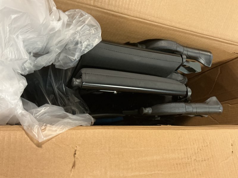 Condition photo showing Good Condition for Drive Medical Nitro Sprint Foldable Rollator Walker with Seat, Tall Height Lightweight Rollator with Large Wheels, Folding Rollator, Four Wheel Rolling Walker, Blue Tall Blue