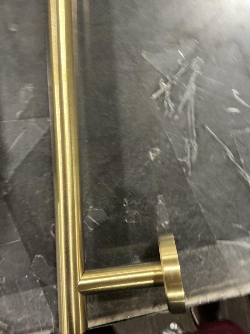 Condition photo showing Good Condition for jqk bath towel bar gold, 39 inch 304 stainless steel thicken 1mm towel rack bathroom, towel holder brushed golden wall mount, useable length 36 inch, tb110l36-bg gold 39 inch
