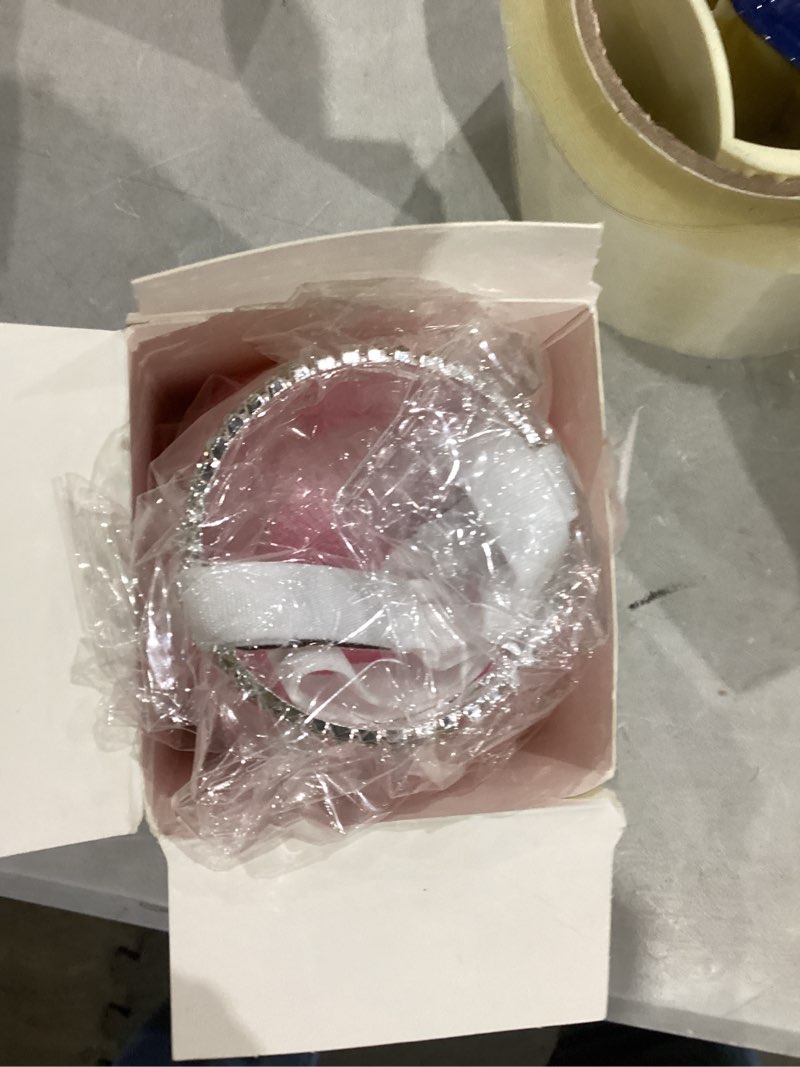 Condition photo showing Good Condition for 2 pcs dog crown headband dog tutu dress set crystal rhinestone tiara crown tutu skirt pet dress costume for puppy birthday party wedding photo prop costume(x-large,rose red, white) x-large rose red, white