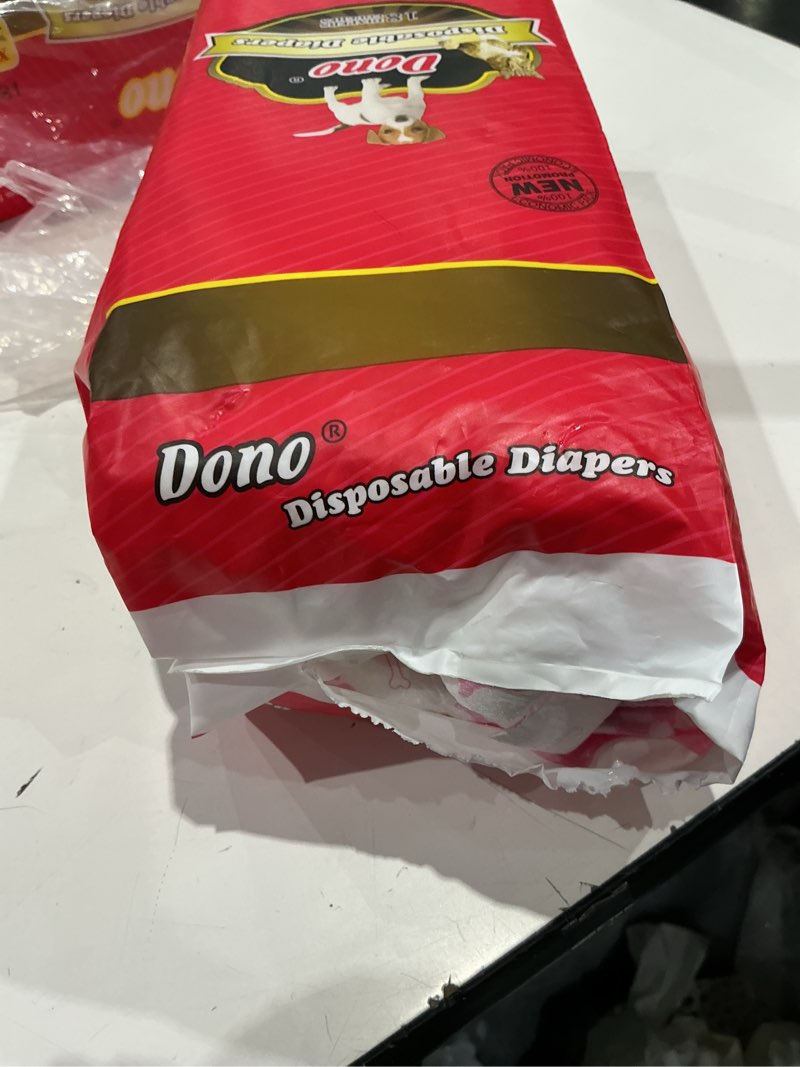 Condition photo showing As Is for dono disposable pet diapers female dogs super absorbent soft heating pee diapers liners, puppy diapers doggy cats (x-small 54count) x small 54count