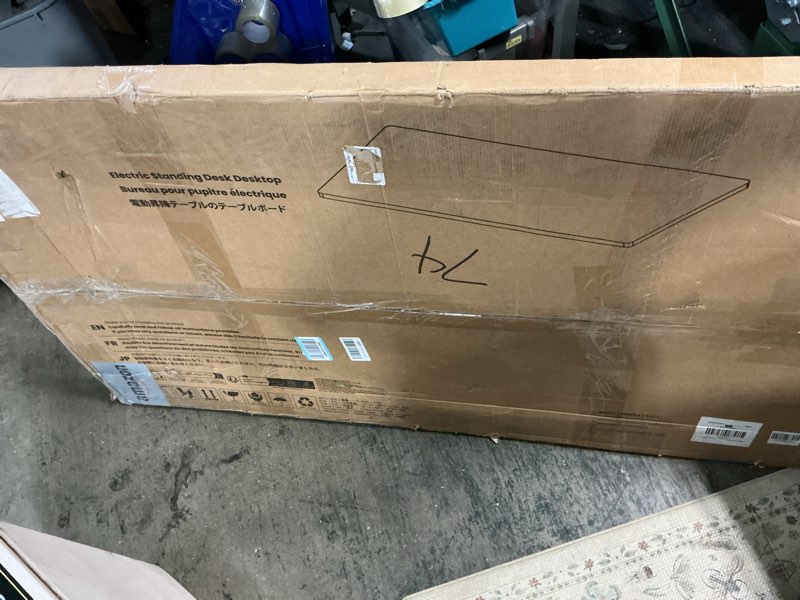 Condition photo showing Good Condition for Marsail 55 x 30 Electric Standing Desk with One-Piece Desktop, Sit Stand Desk with Thickened Tabletop, Height Adjustable Stand Up Desk with Cable Management for Home Office(Frame+Desktop, 2 Packages)