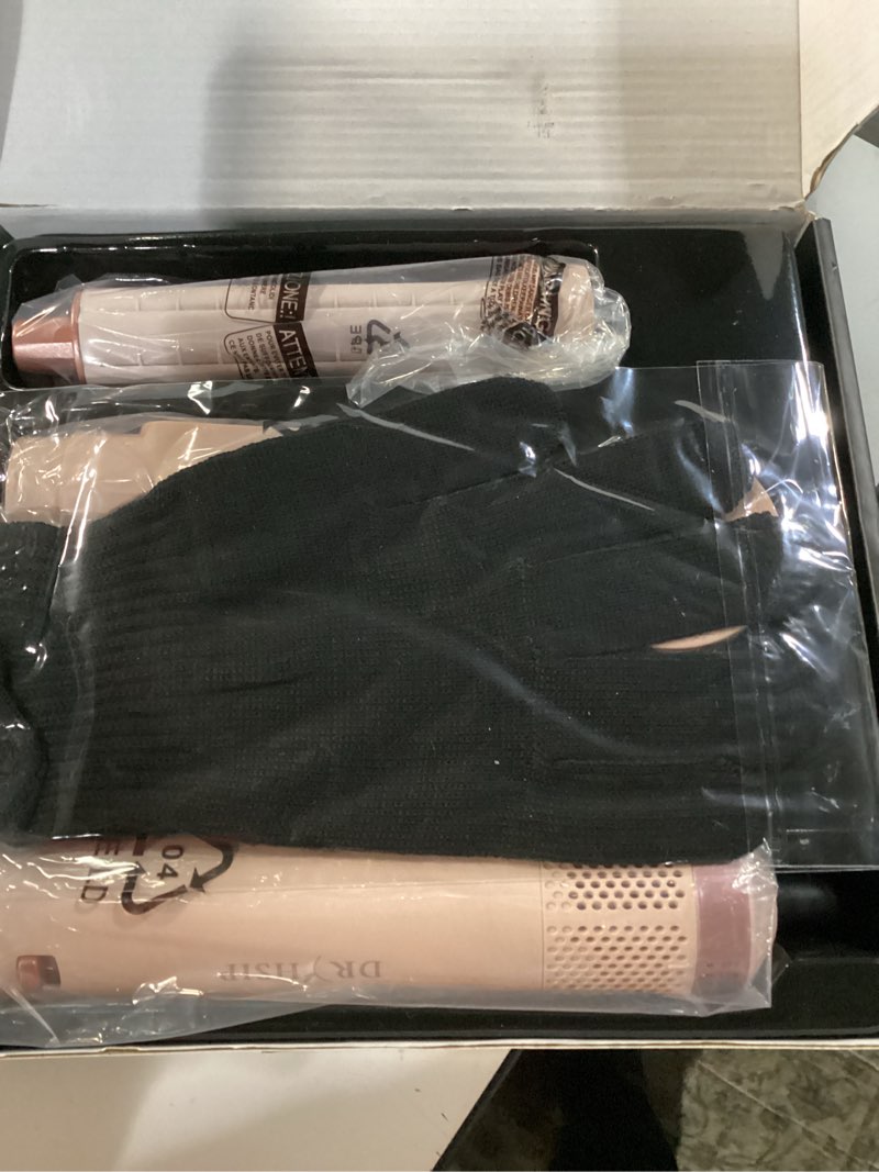 Condition photo showing New/Like New for 5 in 1 hair styler for woman?air curling wrap, drying, curling, straightening & volumizing, hot air curler dryer brush tool set, curl styling tools, hair styling at home travel -pink