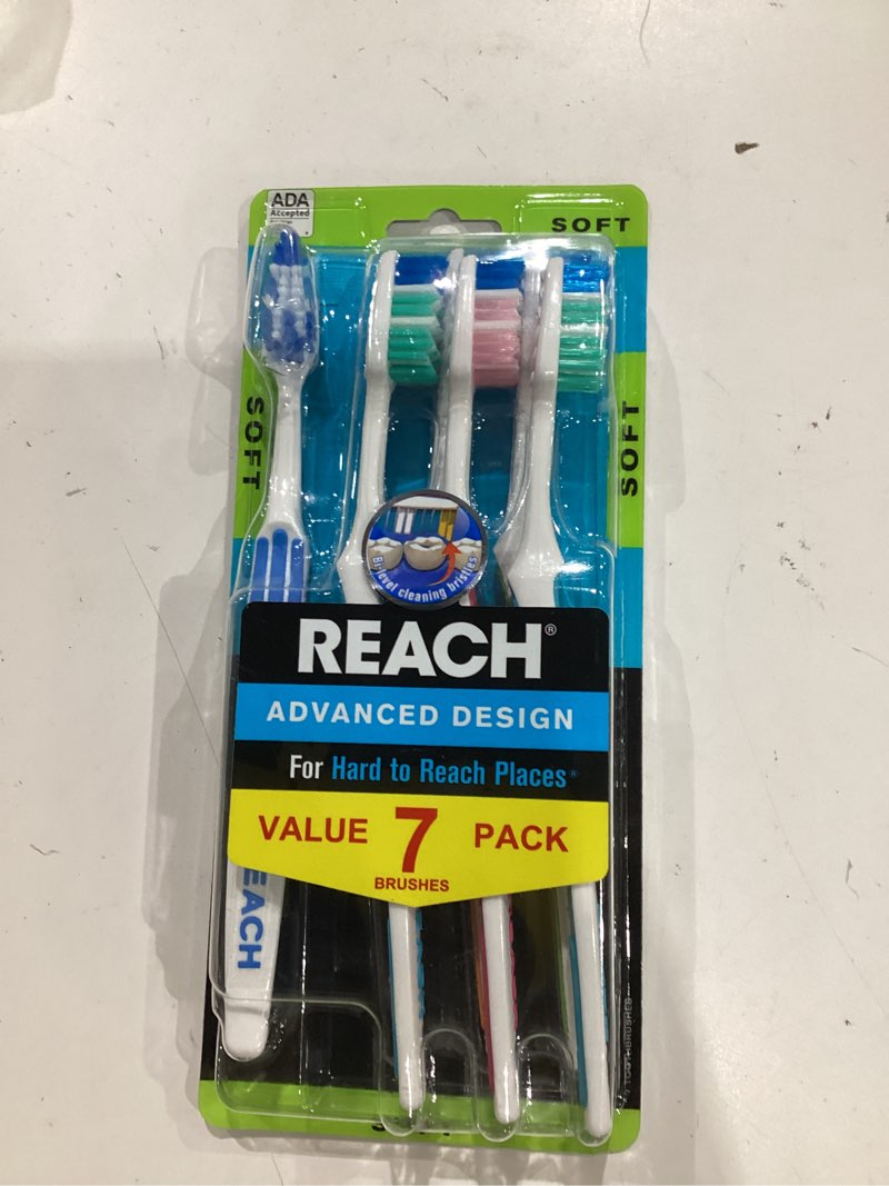 Condition photo showing Good Condition for reach advanced design adult toothbrush, soft, 7 count