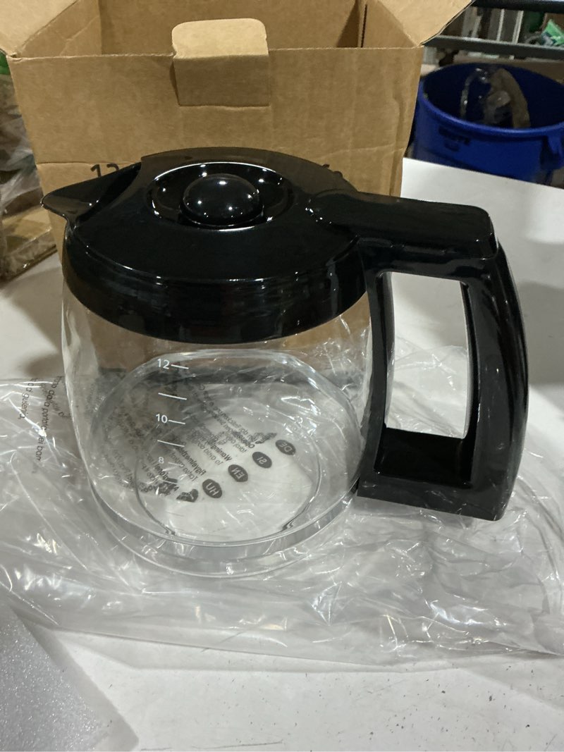 Condition photo showing Good Condition for 12-cup replacement glass coffee carafe for cuisinart coffee maker models dcc-1200, dcc-1100bk, dcc-2650, chw-12, chw-12p1, dgb-550bk, dgb-550bk1, dgb-625bc, dgb-700bc, and ss-12 | part# dcc-1200prc