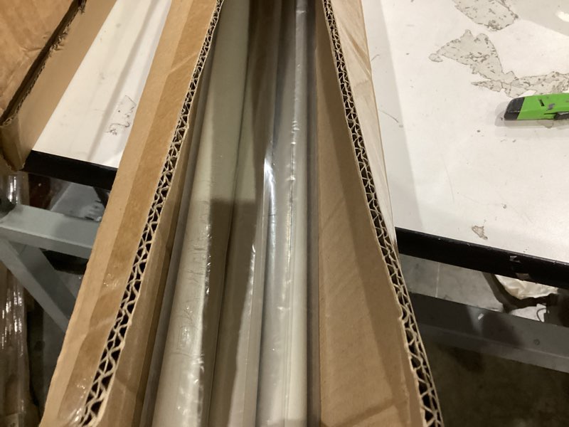 Condition photo showing New/Like New for ycolnaefllr 1 inch diameter double curtain rod set for windows double window treatment curtain rod heavy duty adjustable from 120 to 170 inch, resin finials with curtain holdbacks,weathered white 120"-170" weathered white