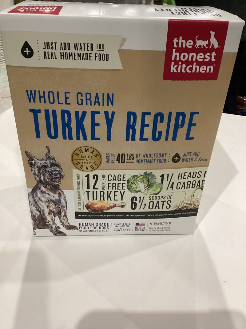 Condition photo showing New/Like New for The Honest Kitchen Wholemade™ Dehydrated Whole Grain Turkey Dog Food, 10 lb Box Turkey 10 Pound (Pack of 1)
