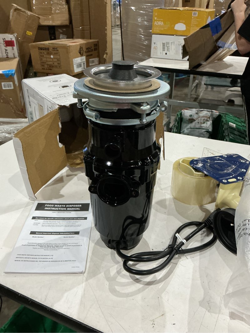 Condition photo showing Good Condition for waste maid 10-us-wm-048-3b garbage disposal anti-jam stainless steel food waste grinding system, 1/3 hp compact, black