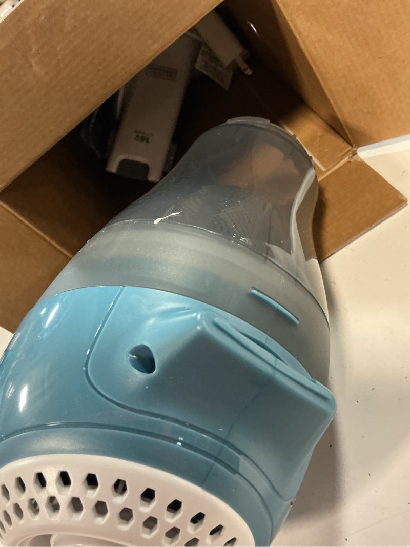 Condition photo showing As Is for black+decker dustbuster advancedclean handheld vacuum cordless, compact home and car vacuum with crevice tool ,rotating nozzle and charging station, large dust bowl (chv1410l)