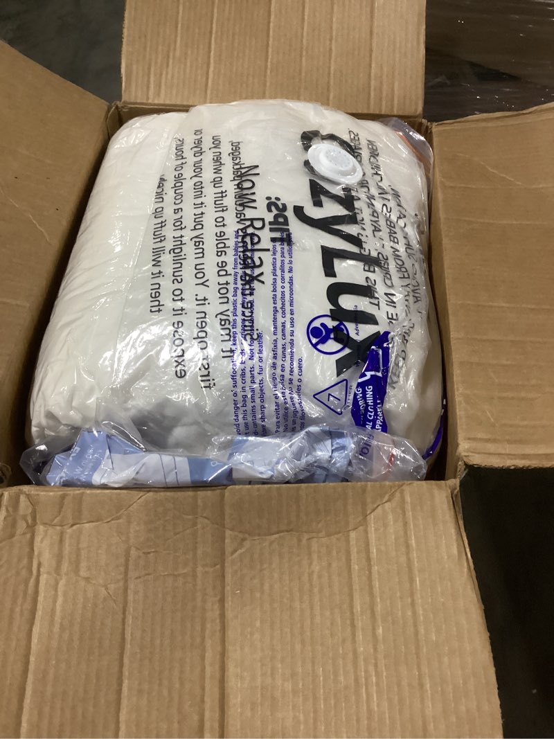 Condition photo showing New/Like New for CozyLux King Size Comforter Set Ivory - 7 Pieces Bed in a Bag King, Luxury Soft Bed Set for All Seasons, Bedding Set with Down Alternative Comforter, Sheets, Pillowcases & Shams Ivory King