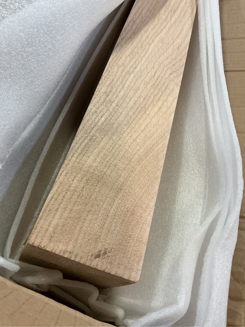 Condition photo showing Good Condition for 3" x 3" x 48" solid red oak stair newel post with a single groove notched newel wood balusters for staircase interior railing newels for stair handrails 3 x 3 x 48" red oak 1