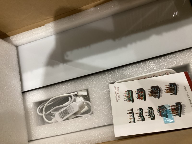 Condition photo showing Good Condition for Dethan 2 Tier 15 Inch Liquor Bottle Display Shelf - Wine Racks with Multi-Color, Acrylic Bar Shelves for Commercial Clubs