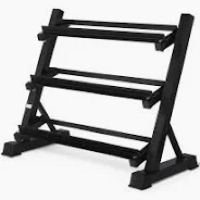 Amazon Basics 3-tier Adjustable Multilevel Dumbbell Rack, 3 Tiers,