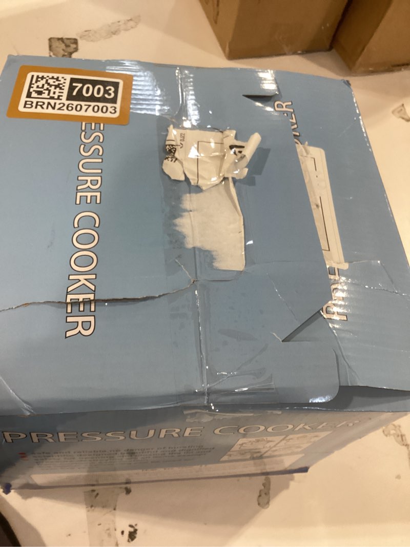 Condition photo showing Good Condition for luxshiny stainless steel pressure cooker gas stove top pressure canner 7.4quart/7l safety aluminum canning pot household cooker pot silver