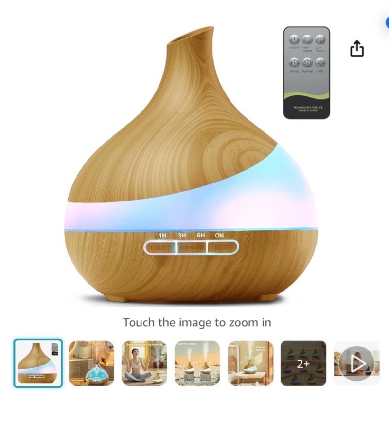 hjthjt 500ml essential oil diffuser: aroma diffuser with remote control for hotel spa yoga room - humidifiers for bedroom with 14 colors led night light for kids/women home relaxation
